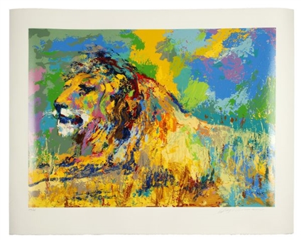 "Resting Lion" Serigraph by LeRoy Neiman 
